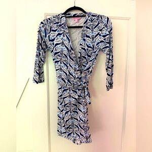 Lilly Pulitzer Blue and White floral Romper